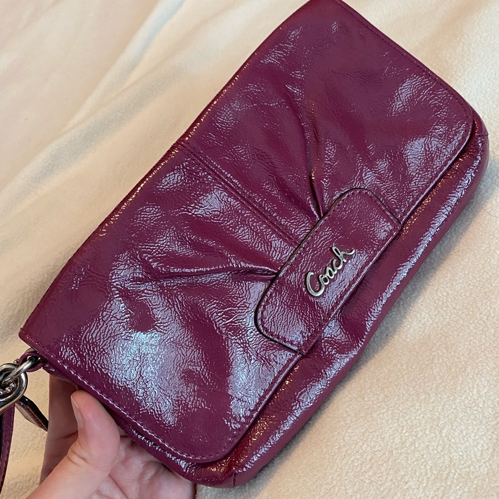 Coach Authentic Purple Wristlet